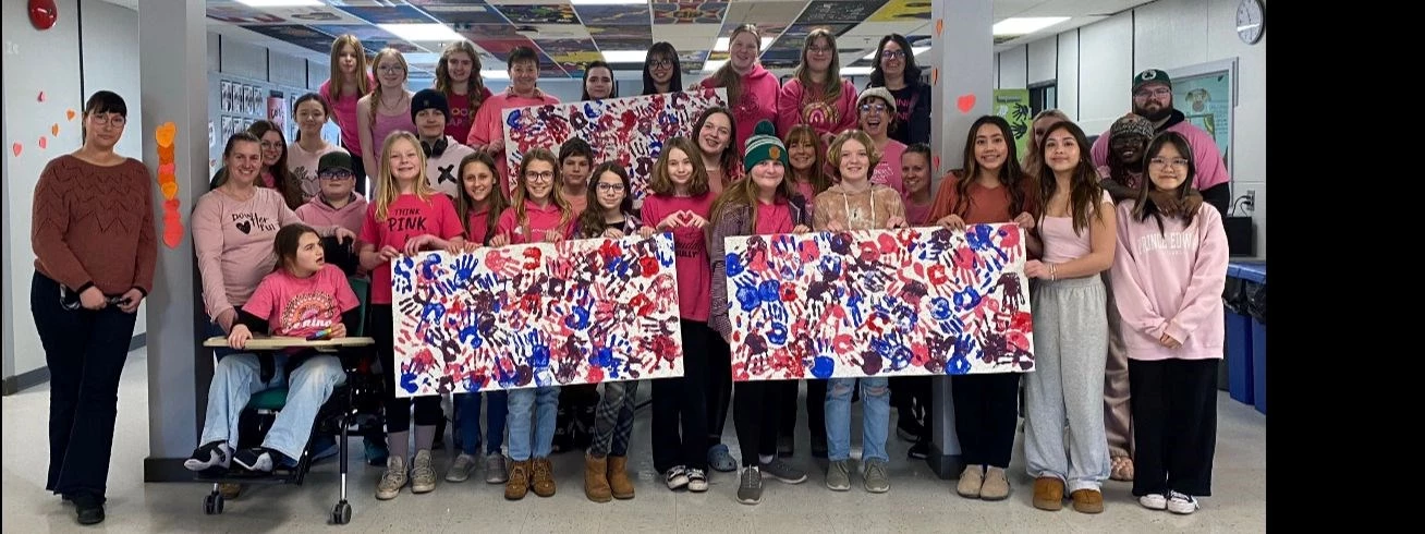 Pink Shirt Day at Elkford Secondary School 